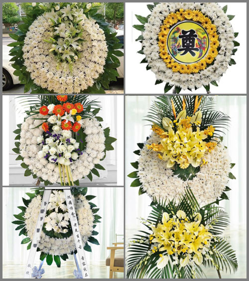 湖南邵阳洞口县竹市镇向阳村花圈速递